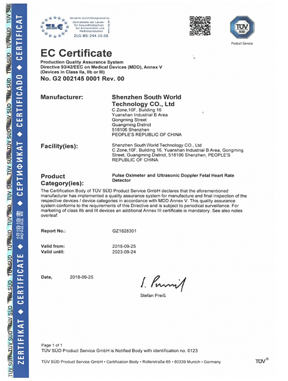 сертификат пульсоксиметр